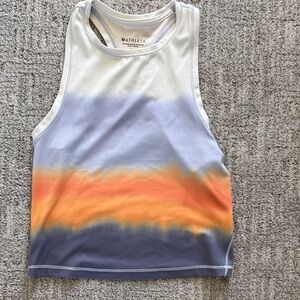 Athleta Gradient Racerback Tank Top - White, Lavender & Orange